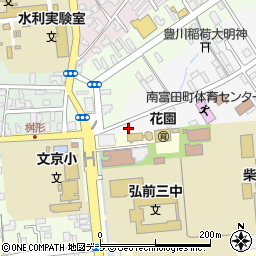 青森県弘前市南富田町1-15周辺の地図