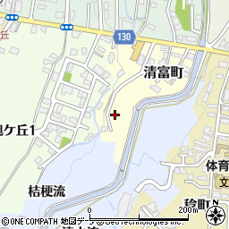 青森県弘前市清富町周辺の地図