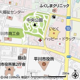 青森県平川市本町平野28-12周辺の地図