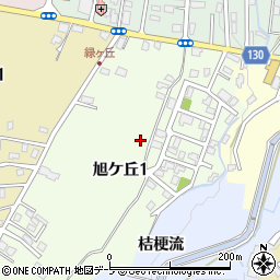青森県弘前市旭ケ丘周辺の地図