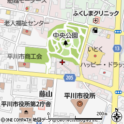 青森県平川市本町平野28-9周辺の地図