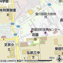 青森県弘前市南富田町1-5周辺の地図