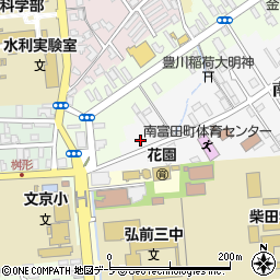 青森県弘前市南富田町1-4周辺の地図