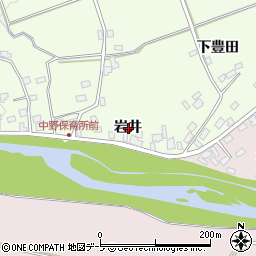 青森県弘前市中野岩井周辺の地図