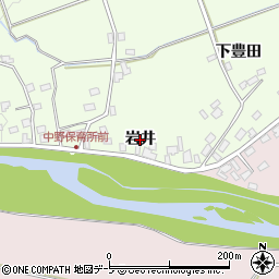 青森県弘前市中野（岩井）周辺の地図