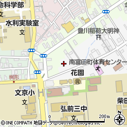 青森県弘前市南富田町1-3周辺の地図