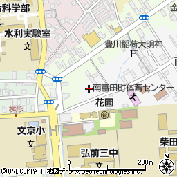 青森県弘前市南富田町1-30周辺の地図