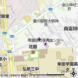 青森県弘前市南富田町4-1周辺の地図