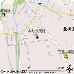 青森県平川市本町南柳田84周辺の地図