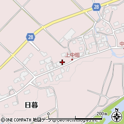 青森県弘前市中畑旭岡周辺の地図