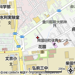 青森県弘前市南富田町1-23周辺の地図