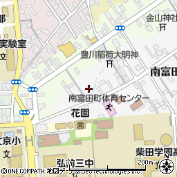 青森県弘前市南富田町3-3周辺の地図