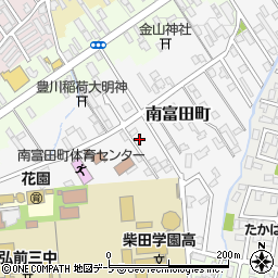 青森県弘前市南富田町7-16周辺の地図