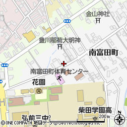 青森県弘前市南富田町4-34周辺の地図