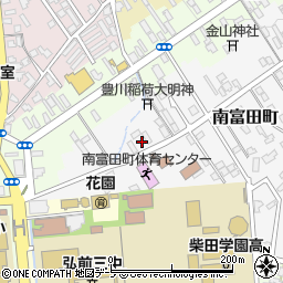 青森県弘前市南富田町4-39周辺の地図