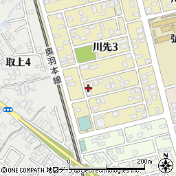 青森県弘前市川先3丁目7-21周辺の地図