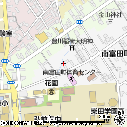 青森県弘前市南富田町4-21周辺の地図