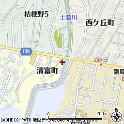 青森県弘前市清富町1-1周辺の地図