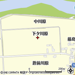 青森県十和田市藤島下タ川原周辺の地図