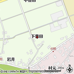 青森県弘前市中野下豊田周辺の地図