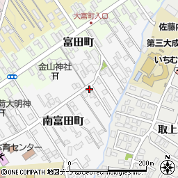 青森県弘前市南富田町21-12周辺の地図