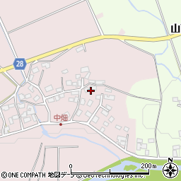 青森県弘前市中畑周辺の地図
