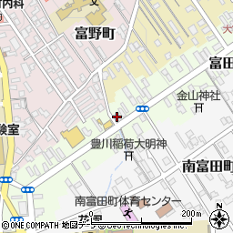 青森県弘前市富田町142-2周辺の地図
