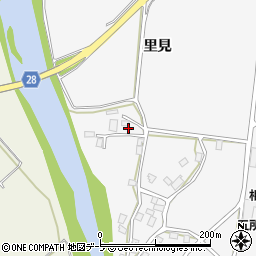 青森県弘前市五所里見周辺の地図