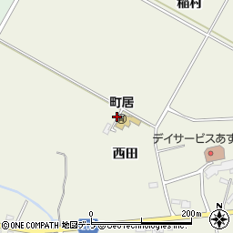 青森県平川市町居西田周辺の地図