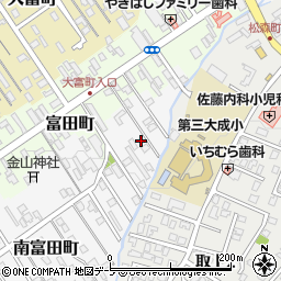 青森県弘前市南富田町25-9周辺の地図