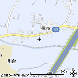 青森県平川市尾崎（稲元）周辺の地図