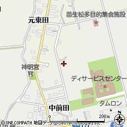 青森県平川市苗生松上東田172周辺の地図