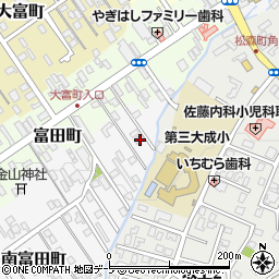 青森県弘前市南富田町26-28周辺の地図