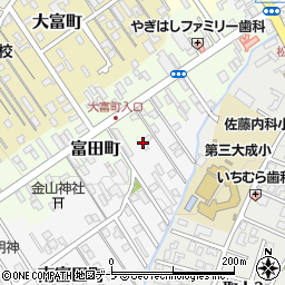 青森県弘前市南富田町25-2周辺の地図