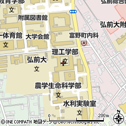 弘前大学理工学部　附属地震火山観測所周辺の地図