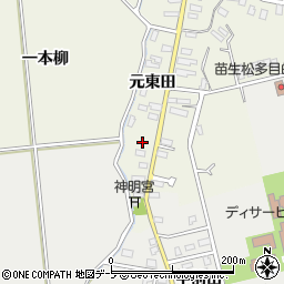 青森県平川市苗生松元東田7周辺の地図