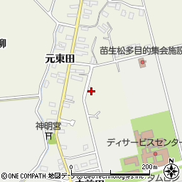 青森県平川市苗生松上東田183周辺の地図