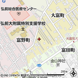 青森県弘前市大富町14-20周辺の地図