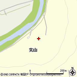 青森県弘前市高野（突山）周辺の地図