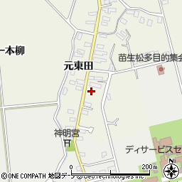 青森県平川市苗生松元東田12周辺の地図