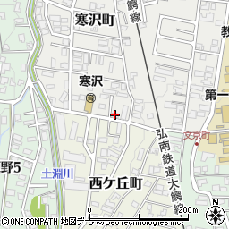 弘前福音教会周辺の地図