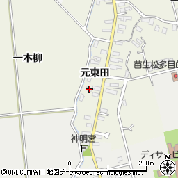 青森県平川市苗生松元東田14周辺の地図