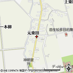 青森県平川市苗生松元東田周辺の地図
