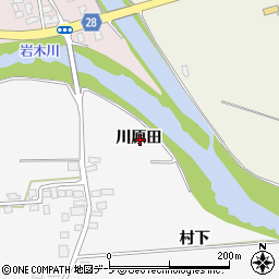 青森県弘前市吉川川原田周辺の地図