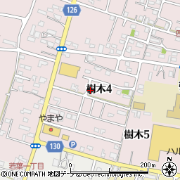 青森県弘前市樹木4丁目3周辺の地図