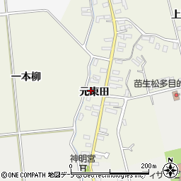 青森県平川市苗生松元東田22周辺の地図