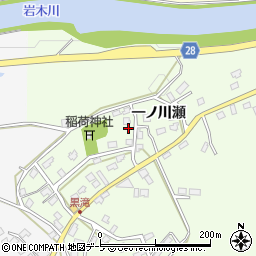青森県弘前市黒滝一ノ川瀬45周辺の地図