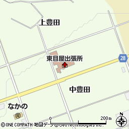 弘前市役所各課直通　東目屋出張所周辺の地図