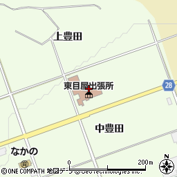 弘前市役所　東目屋公民館周辺の地図
