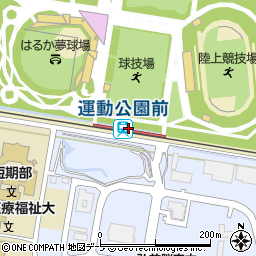 運動公園前駅周辺の地図